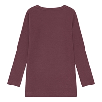 BIRKHOLM Rib Bluse Bordeaux Lilla